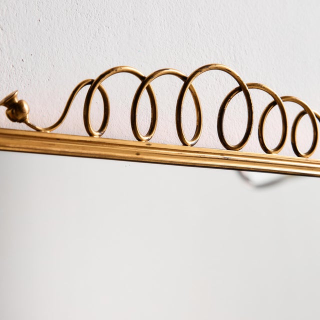 Metal and Brass Framed Mirror For Sale - Image 4 of 18