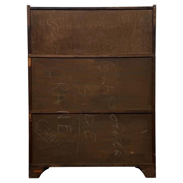 Brown Antique English Oak Glazed Display Cabinet, 1900s For Sale - Image 8 of 12