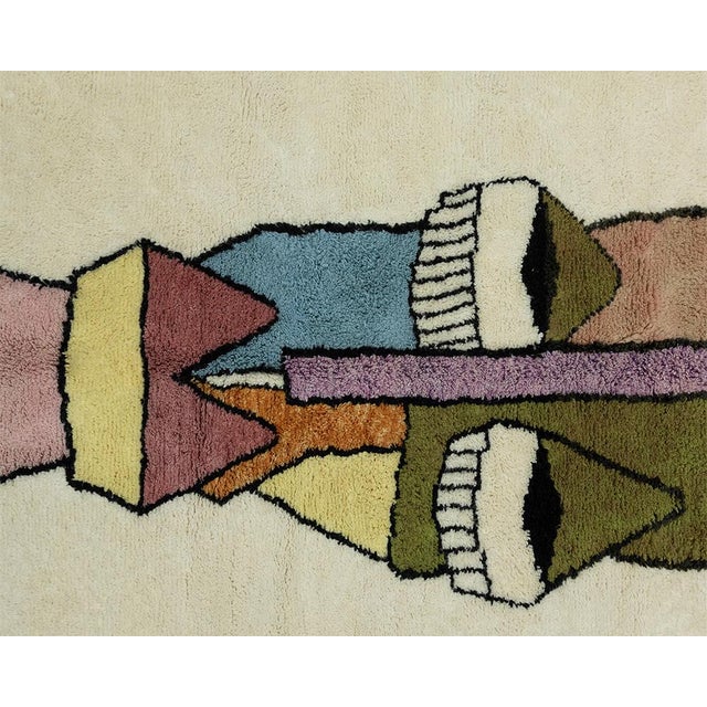 Hand-Knotted Wool Rug by Azele Studio For Sale - Image 6 of 11