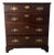 Vintage Georgian Chippendale Style Solid Mahogany Four-Drawer Nightstand / Bachelor’s Chest For Sale