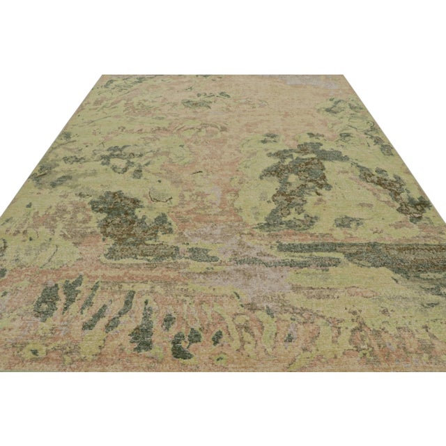 Impressionist Rug & Kilim’s Contemporary Abstract Impressionist Rug With Botanical Imagery For Sale - Image 3 of 7