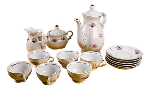Vintage Coffee Service for 6 from EMS, Japan, Set of 15