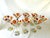 Modern Cheerful Martini Glasses With Colorful Flowers Pattern Set 8 For Sale - Image 3 of 5