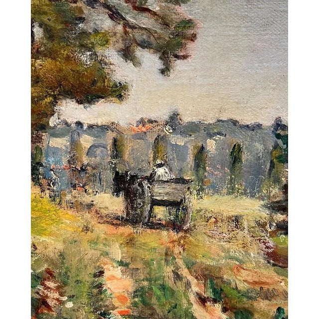 Henri Duvoisin, Rural Landscape, Oil on Canvas, 1918 For Sale - Image 5 of 12