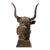 Early 20th Century Cast-Iron Architectural Bull Sculpture, 21"h For Sale