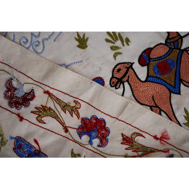 Bohemian Suzani Wall Hanging - Camel Runner For Sale - Image 11 of 13