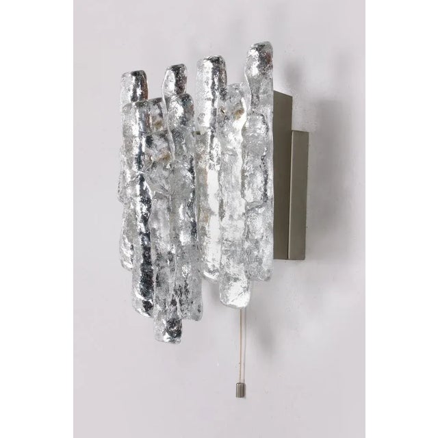 Crystal Ice Glass Wall Lamp from Kalmar Franken Kg, 1960s For Sale - Image 6 of 13