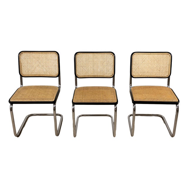 S32 V Cantilever Chair by Marcel Breuer for Thonet, Set of 3 For Sale