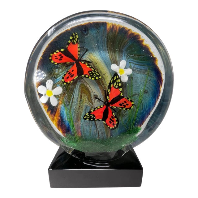 Butterfly Terrarium Made of Murano Glass For Sale