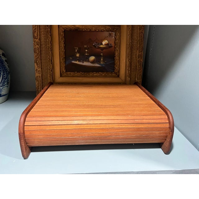 Wood Vintage Danish Modern Teak Desktop Organizer For Sale - Image 7 of 9