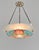 LOYS LUCHA A beautiful French 1930 art deco chandelier in nickel plated solid brass or bronze holding a bowl by Loys...