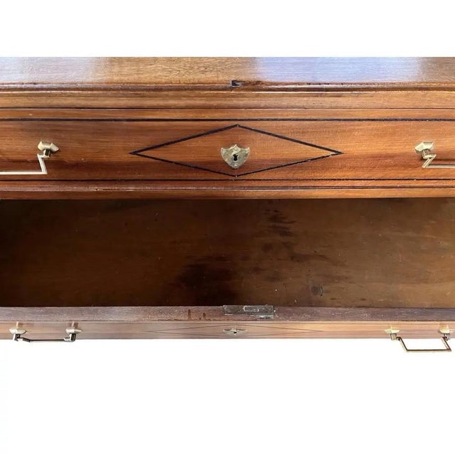 19th Century French Walnut Louis XVI Commode / Chest of Drawers / Dresser For Sale - Image 9 of 13