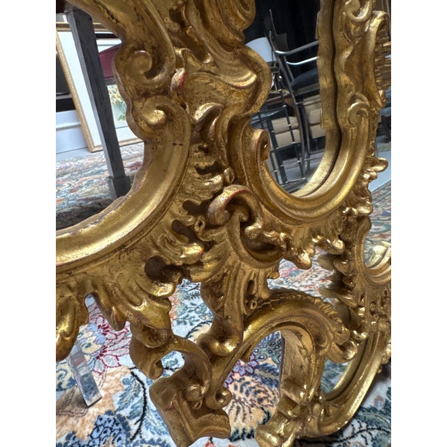 Carvers’ Guild #5902 Chippendale C Scroll Mirror. A stately and highly ornamental 18th century mirror finished in hand...