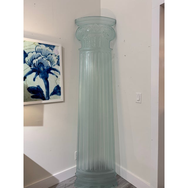 Giant Vintage Glass Column Front For Sale - Image 4 of 5