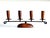 Offered is a quintessential Danish teak wood string candelabra made in the 1960s by Lüthje, designed by Kai Polk. It...