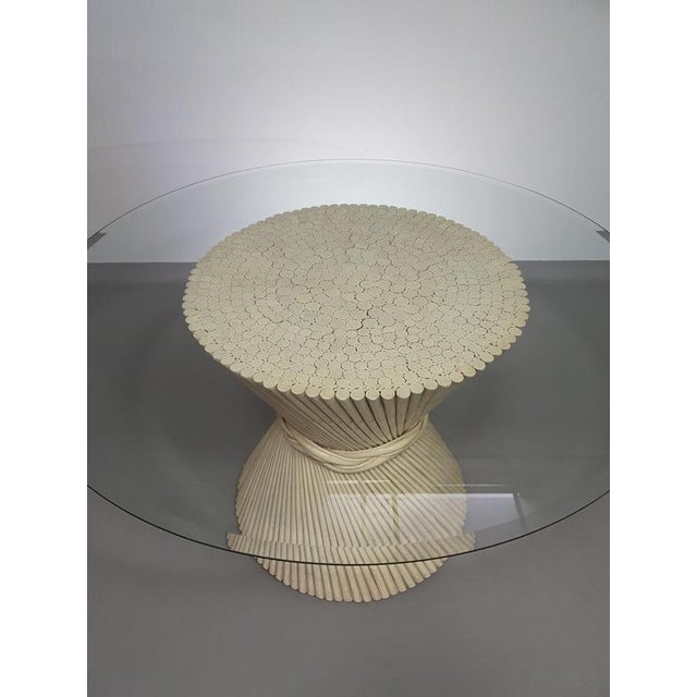 Vintage Sheaf of Wheat Bamboo Dining Table from McGuire, USA For Sale - Image 4 of 16