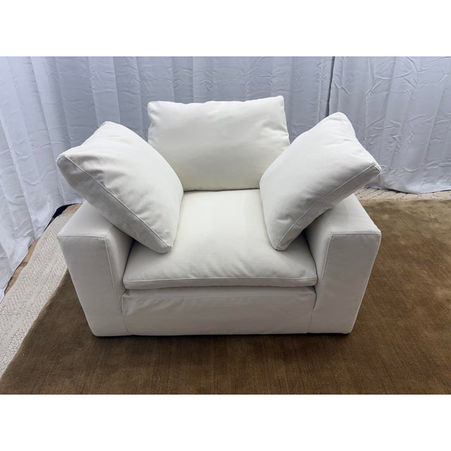 Rh Cloud® Chair — Classic 40" | Natural Performance Linen For Sale - Image 12 of 18