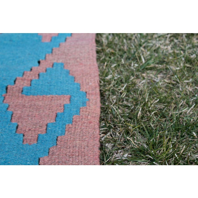 1980s Tribal Blue Ethnic Kilim For Sale - Image 12 of 13
