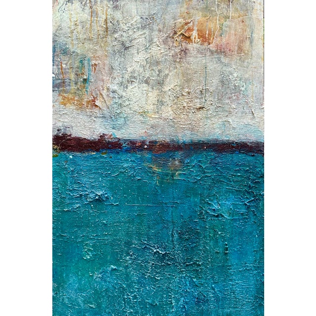 Layers of acrylic with polymers painted on gallery stretched canvas, abstract, textured, artist signature on back.