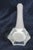 Eiffel Tower Vase White Glass With Slim Tapered Neck and Clear Footed Base 4828b For Sale - Image 15 of 18