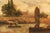European Riverside Village Painting, 19th C For Sale - Image 12 of 13