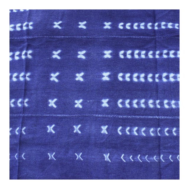 Early 20th Century Indigo Textile Dogon or Mossi 60.5x43 Inch For Sale