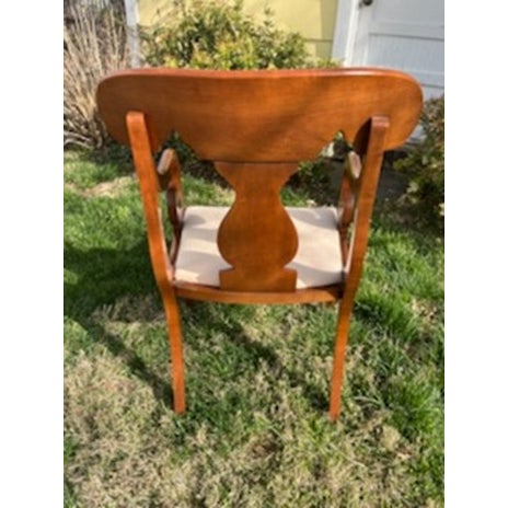Chestnut Set of 6 Mid 20th Century Regency Solid Cherry Dining Chairs Attributed to Henkel Harris For Sale - Image 8 of 10