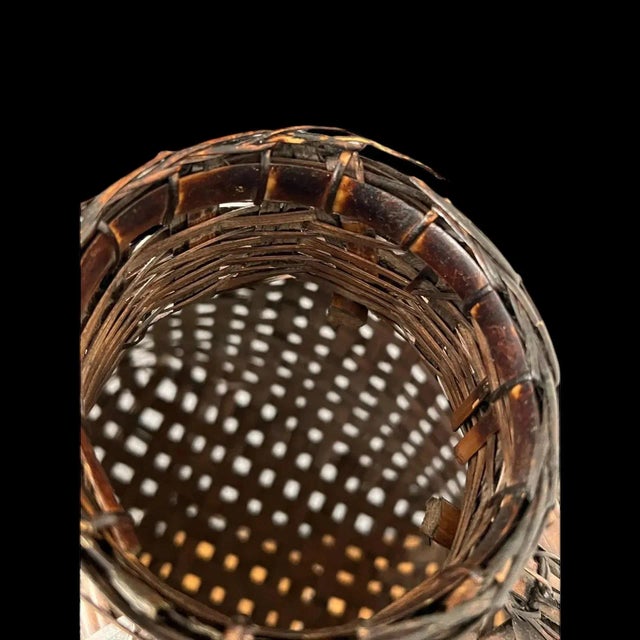 Antique Chinese Fishing Trap Bamboo Vase For Sale - Image 9 of 12