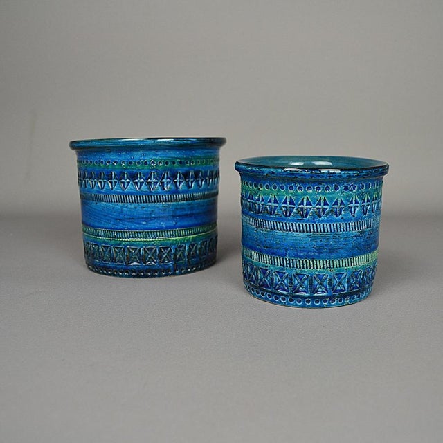 Rimini Blue Flowerpot Cover or Vase by Aldo Londi for Bitossi, 1950s For Sale - Image 9 of 11