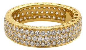 Sonia B 18k Three Row Diamond Eternity Band, Size 8