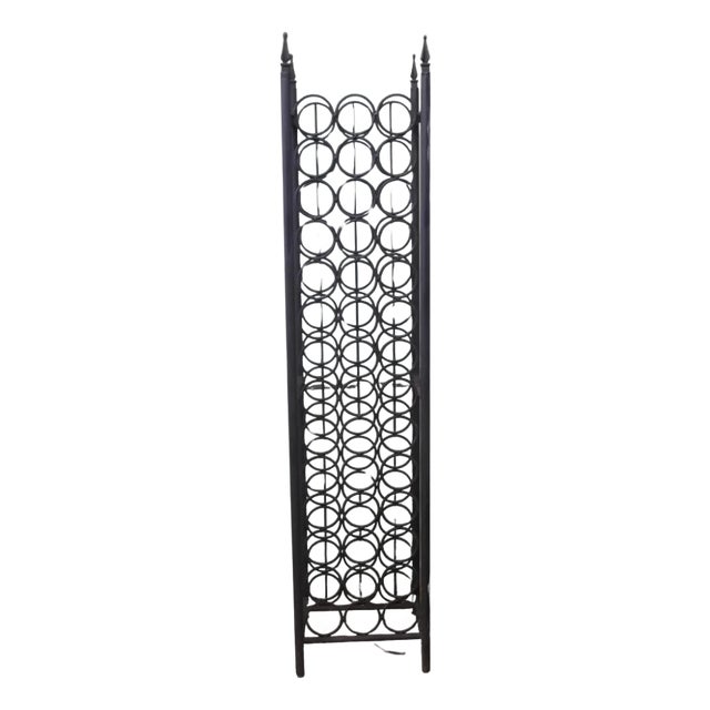 Large Gothic Style Iron Wine Rack, 1970s For Sale