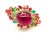 Bochic “Orient” Vintage Ruby, Emerald, Sapphire & Diamond Ring Set In 18K & Silv For Sale - Image 14 of 14