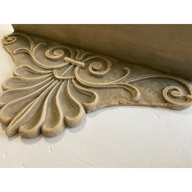 Renaissance Late 20th Century Stone Wall Bracket / Shelf Floating Signed For Sale - Image 3 of 13