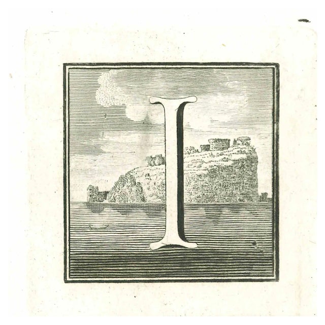 Old Master, Capital Letter for the Antiquities of Herculaneum Exposed, Etching, 18th Century For Sale