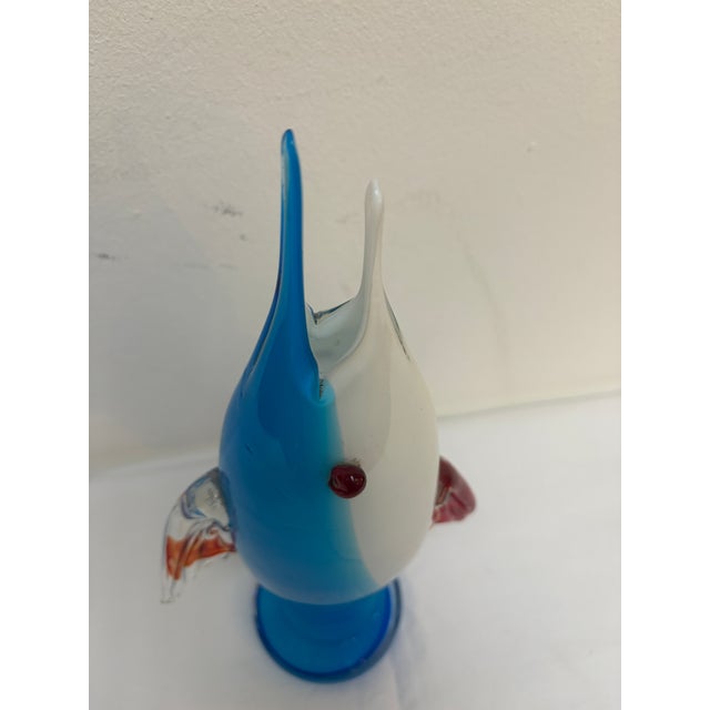Mid-Century Modern Mid-Century Murano Sommerso Vase in the Shape of a Fish, 1960s For Sale - Image 3 of 8