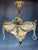 1970s French Louis XVI Gold Bronze Chandelier 4Lt For Sale - Image 14 of 14