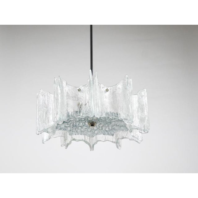 Gold Vienna Ice Glass Star Chandelier by J. T. Kalmar for Kalmar, Austria, 1960s For Sale - Image 8 of 18