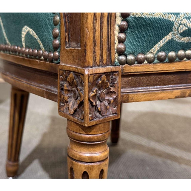 Beige Louis XVI Style Beechwood Armchairs, 1800s, Set of 2 For Sale - Image 8 of 18