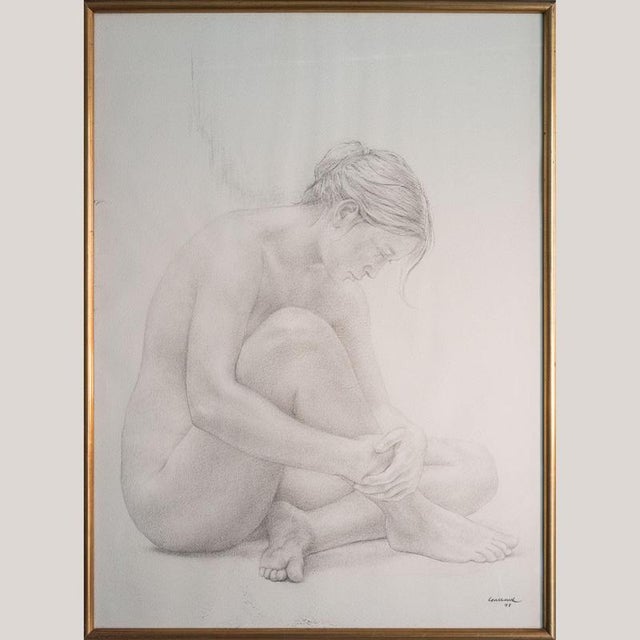 Lluis Gallart y Garcia, Nude The Four Seasons, Graphite, Framed For Sale - Image 10 of 18