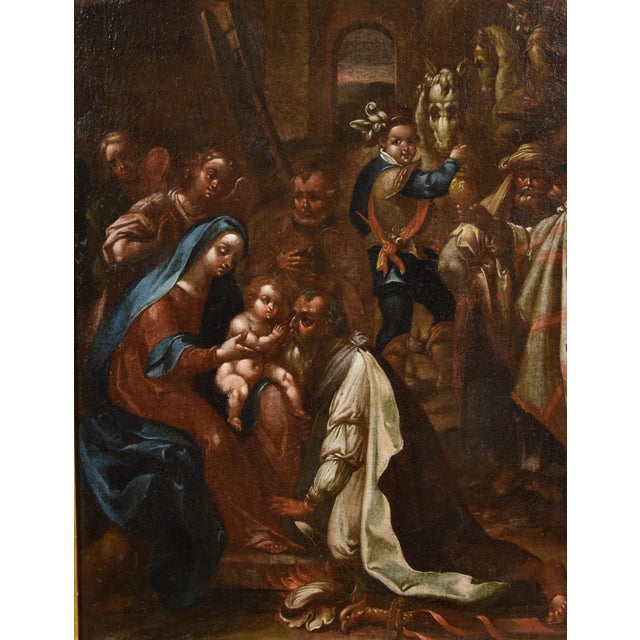 Giovanni Stradano, Adoration of the Magi, 1500s-1600s, Oil on Canvas For Sale - Image 7 of 16