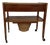 Mid-Century Modern Danish Teak Side Table with Woven Basket, Denmark, 1960s For Sale
