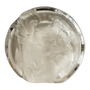 1970s Koala Bear Glass Paperweight Signed