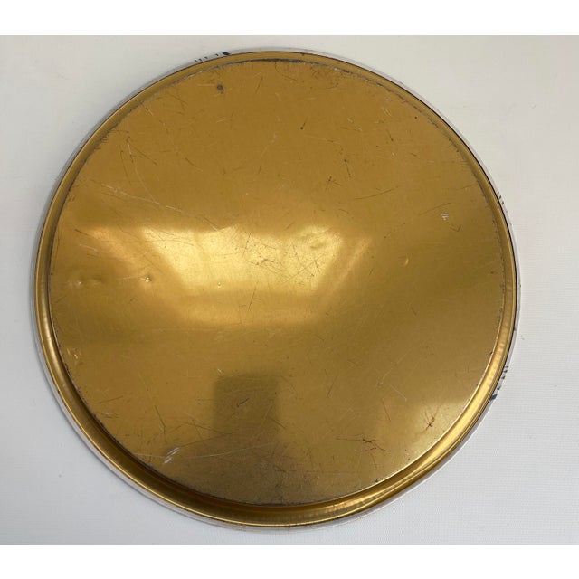 Vintage Quimper faience tin tray platter produced by Massilly France for Henriot Quimper. Decorated with Breton figures...