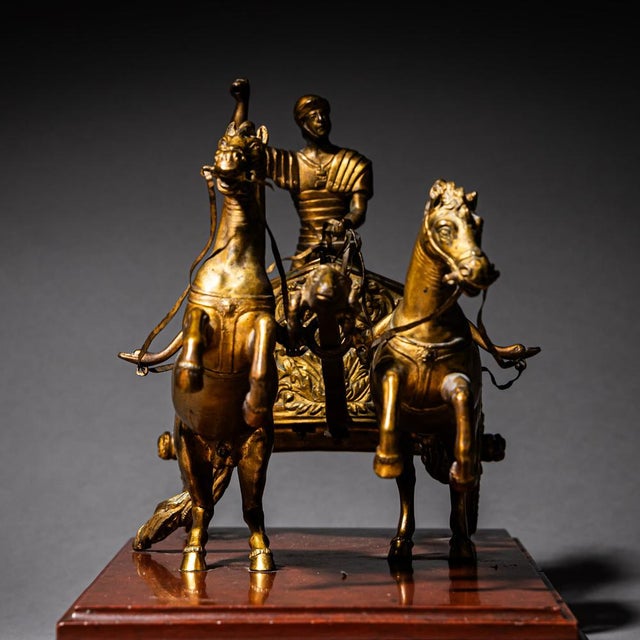 Chariot in Bronze, Italy, 1800s For Sale - Image 6 of 14