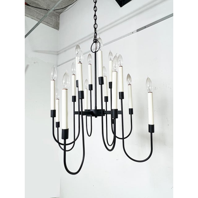 1960s C. 1960s Mid-Century Lightolier Sixteen Bulb Chandelier For Sale - Image 5 of 8