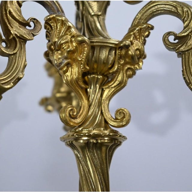Restauration Gilded Bronze Candelabras, Early 19th Century, Set of 2 For Sale - Image 11 of 18