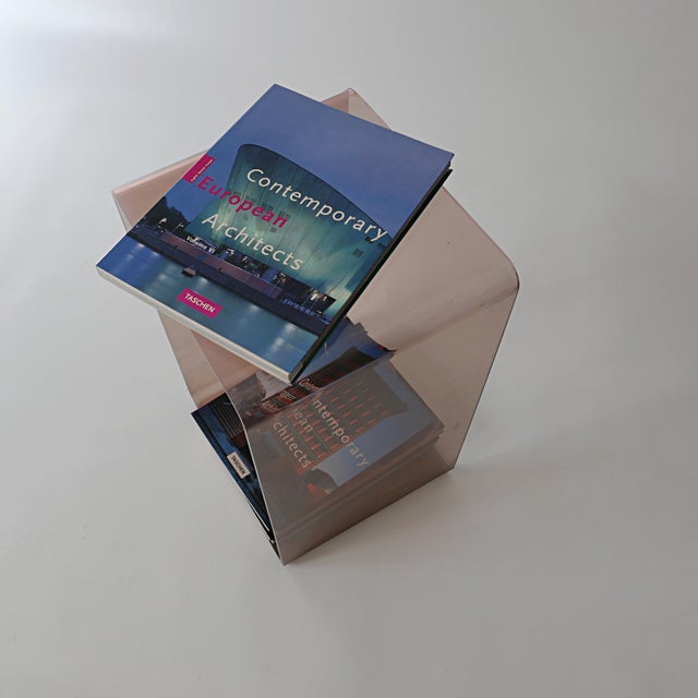 Vintage Acrylic Glass Side Table by Michel Dumas, 1970s For Sale - Image 11 of 18