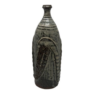Mid 20th Century Textured Ceramic Vase For Sale