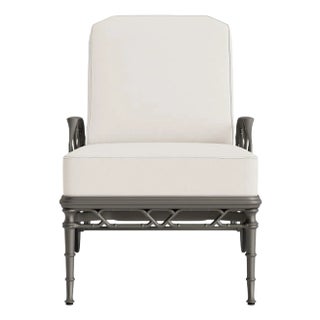 Brown Jordan Calcutta Adjustable Chaise Lounge, Mica frame with Fusion Natural fabric For Sale