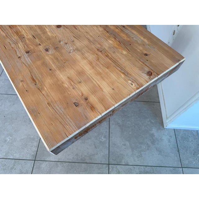 Rustic G2286 Farmhouse Table in Natural Wood, 1970s For Sale - Image 10 of 13